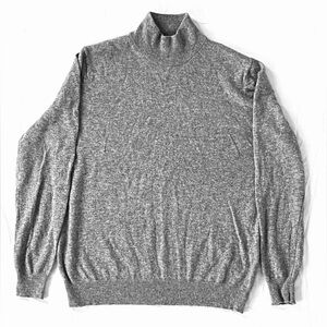 Sutton Studio Vintage Women Mock Turtleneck Gray 100% Cashmere Sweater sz Medium